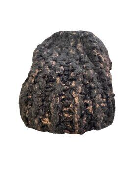 Handmade Black & Brown Crocheted Winter Beanie Hat For Adults